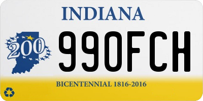 IN license plate 990FCH