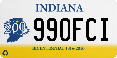 IN license plate 990FCI