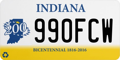 IN license plate 990FCW