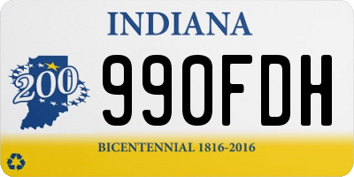 IN license plate 990FDH