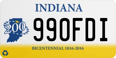 IN license plate 990FDI