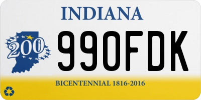 IN license plate 990FDK