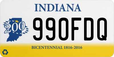 IN license plate 990FDQ