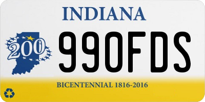 IN license plate 990FDS