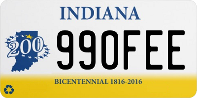 IN license plate 990FEE