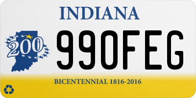 IN license plate 990FEG