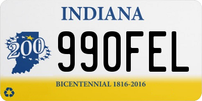 IN license plate 990FEL