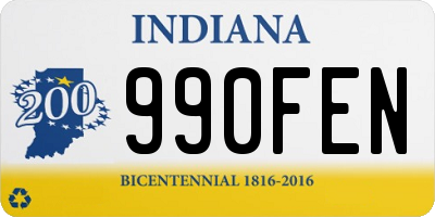 IN license plate 990FEN