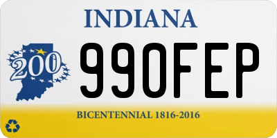 IN license plate 990FEP