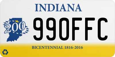 IN license plate 990FFC