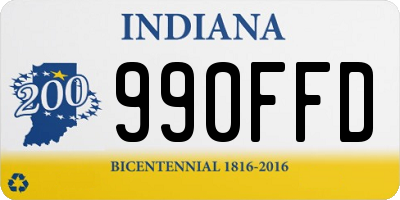 IN license plate 990FFD