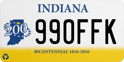 IN license plate 990FFK