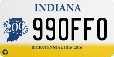 IN license plate 990FFO