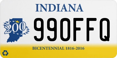 IN license plate 990FFQ