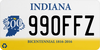 IN license plate 990FFZ