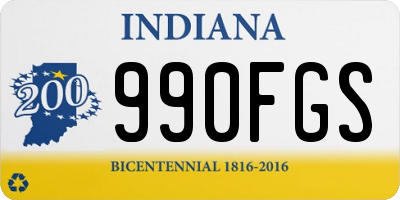 IN license plate 990FGS