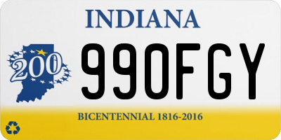 IN license plate 990FGY