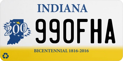 IN license plate 990FHA