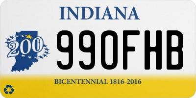 IN license plate 990FHB