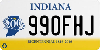 IN license plate 990FHJ