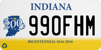 IN license plate 990FHM