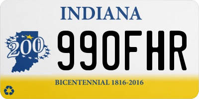 IN license plate 990FHR