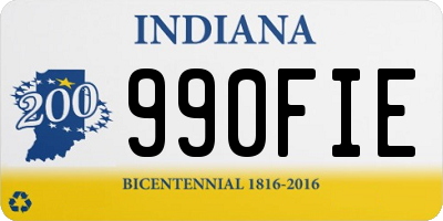 IN license plate 990FIE