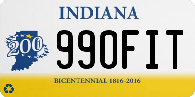 IN license plate 990FIT