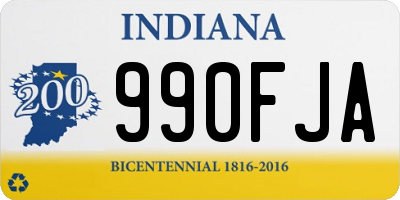 IN license plate 990FJA