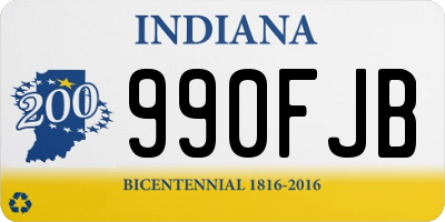 IN license plate 990FJB