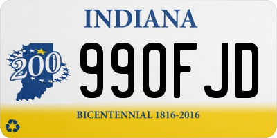 IN license plate 990FJD