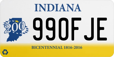 IN license plate 990FJE