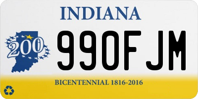 IN license plate 990FJM