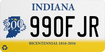 IN license plate 990FJR