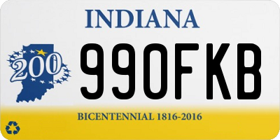 IN license plate 990FKB