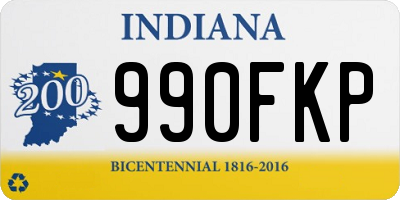 IN license plate 990FKP