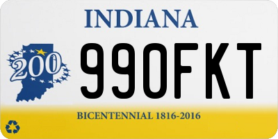 IN license plate 990FKT