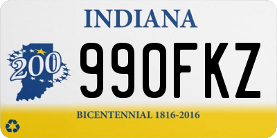 IN license plate 990FKZ