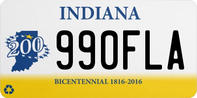 IN license plate 990FLA