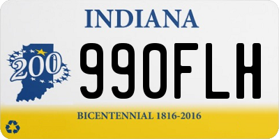 IN license plate 990FLH