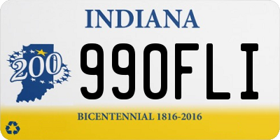 IN license plate 990FLI