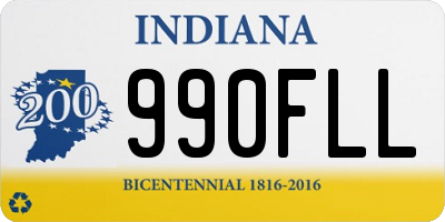 IN license plate 990FLL