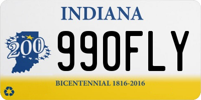 IN license plate 990FLY