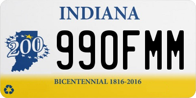 IN license plate 990FMM