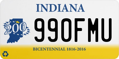 IN license plate 990FMU