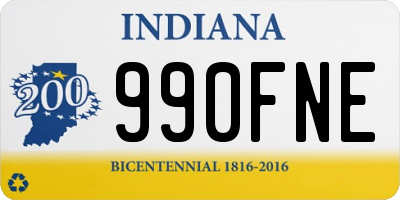 IN license plate 990FNE