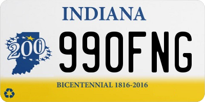 IN license plate 990FNG