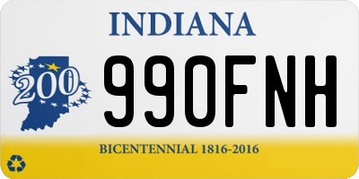 IN license plate 990FNH