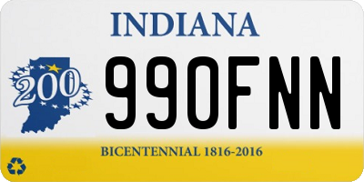 IN license plate 990FNN