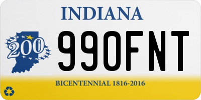 IN license plate 990FNT